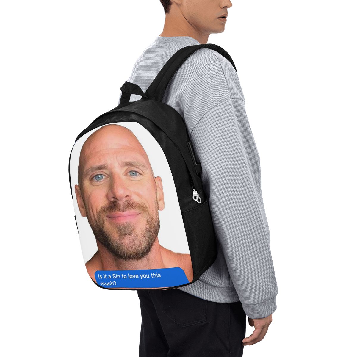 Women Bags Laptop - Johnny Sins Flirty Text Bubble Backpack