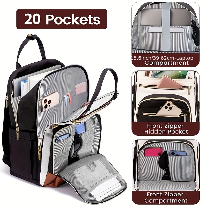 Women Bags Laptop - Women Two Tone Laptop Backpack, Water