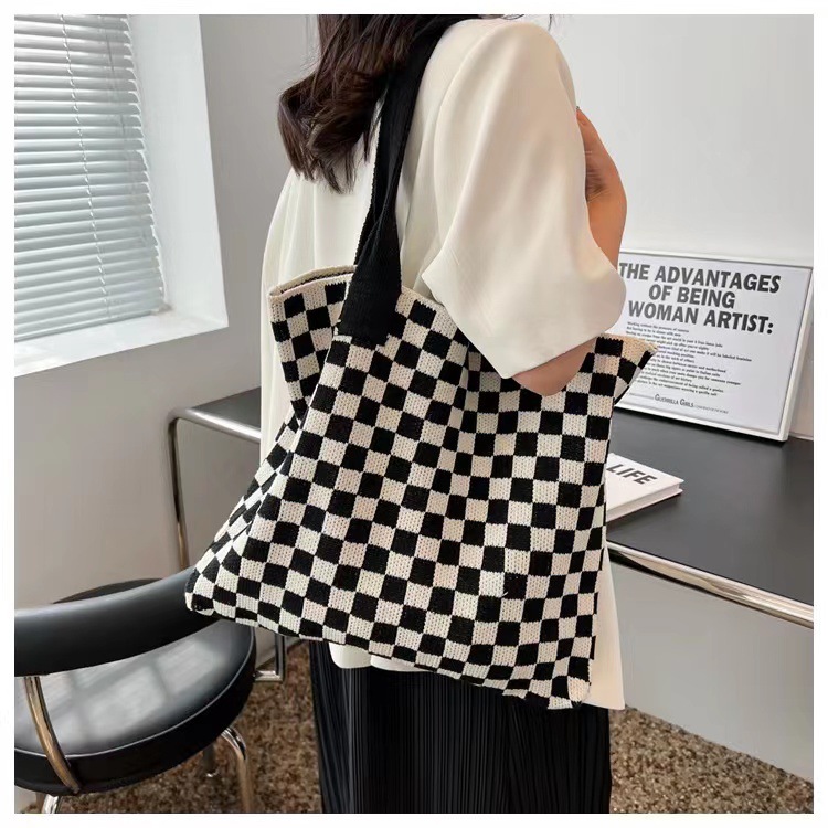 Women Bags Designer Sale - Hot Sale Large Capacity Plaid Wool