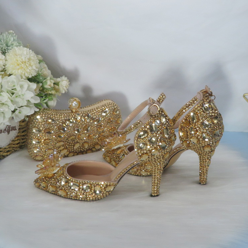 2021New  Golden crystal Bridal - Women Bags For Party 评论和价格