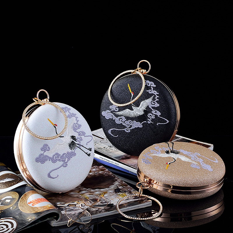 New Women's Retro Crane Embroi - Women'S Evening Bags 评论和价格