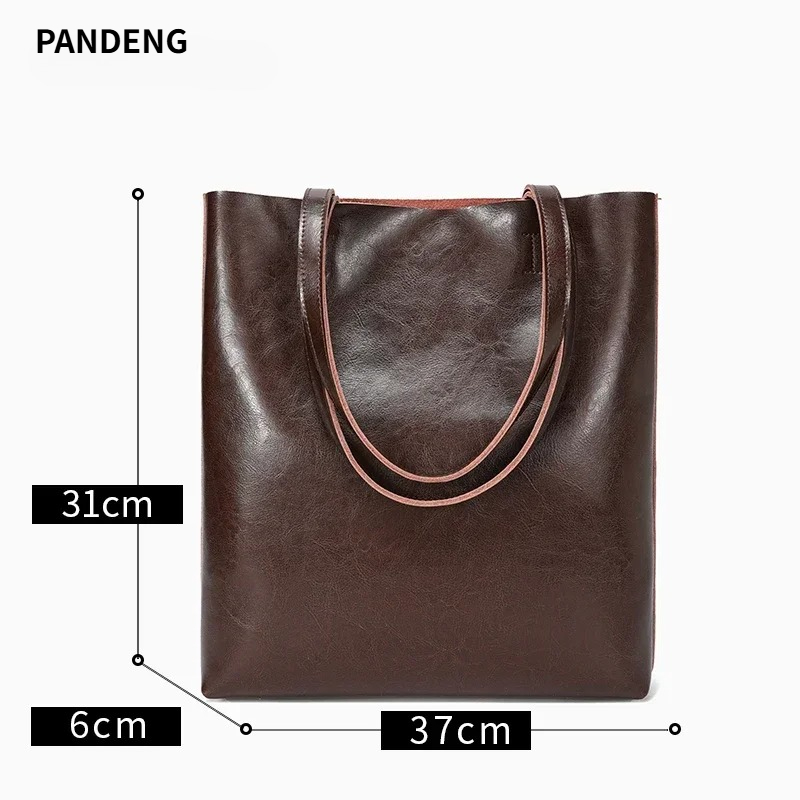 Women's Natural Cow Leather Ba - Women Hand Bags For Office 评论和价格