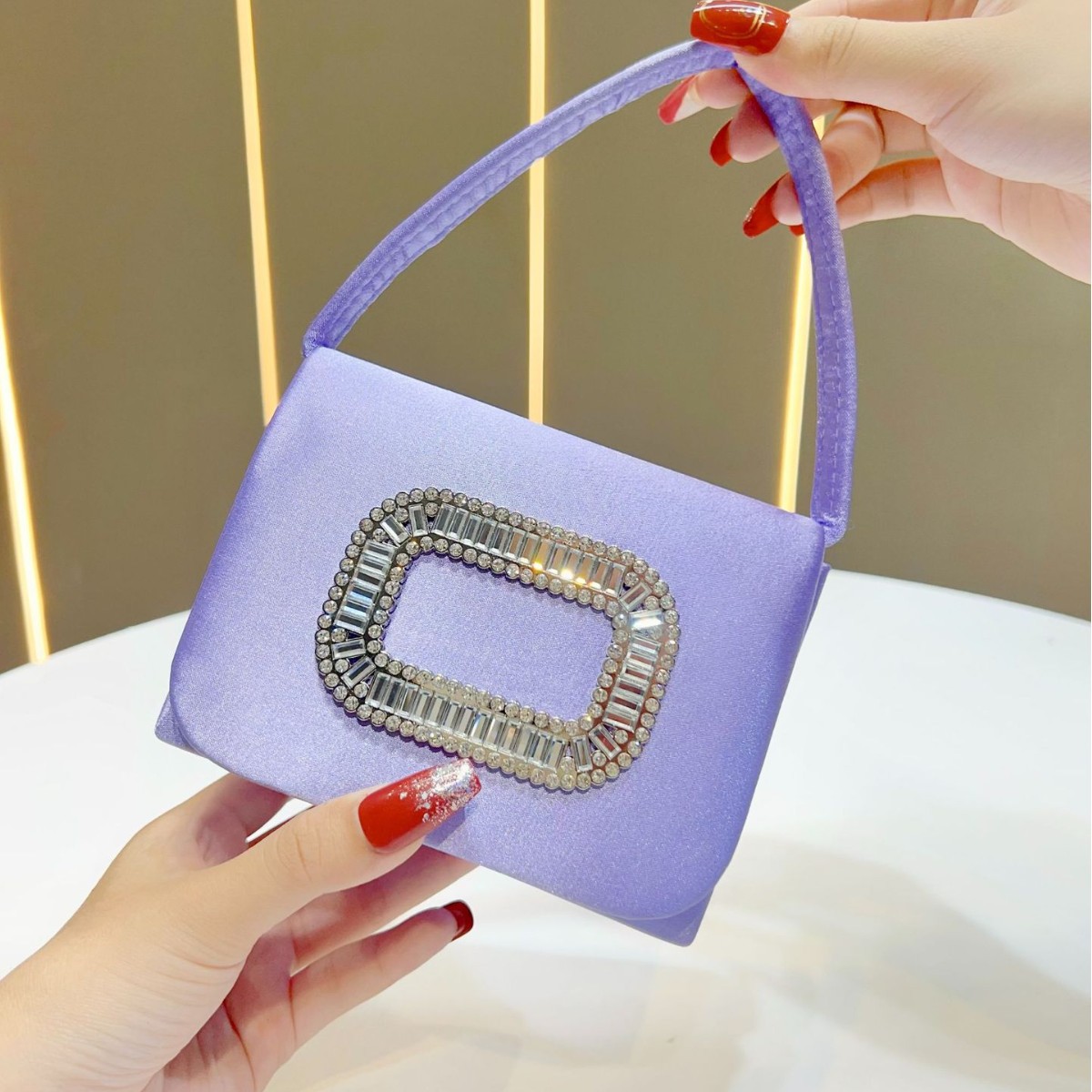 Luxury Mini Square Handbag Wom - Mini Purse Chain 评论和价格