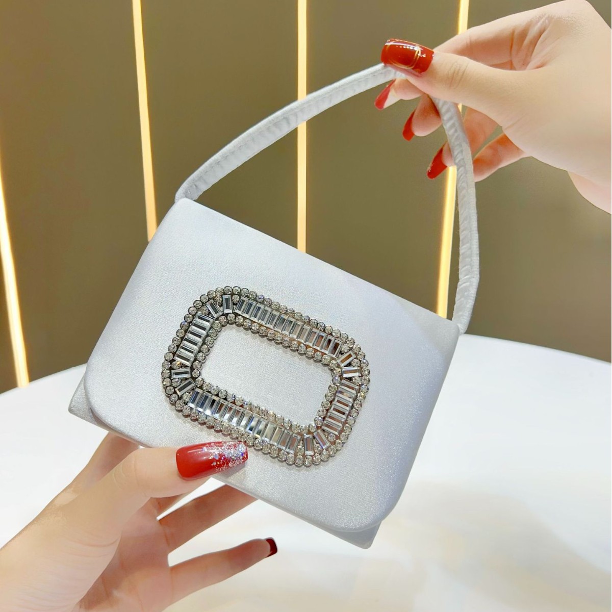 Luxury Mini Square Handbag Wom - Mini Purse Chain 评论和价格