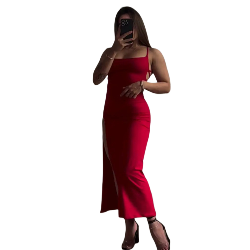 2025 Sexy Suspender Slit Dress - Women Bags Winners 评论和价格