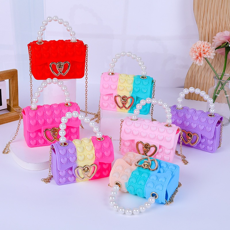 Silicone Love Bubble Jelly Bag - Mini Purse Chain 评论和价格