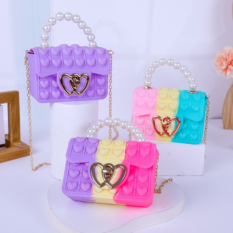 Silicone Love Bubble Jelly Bag - Mini Purse Chain 评论和价格