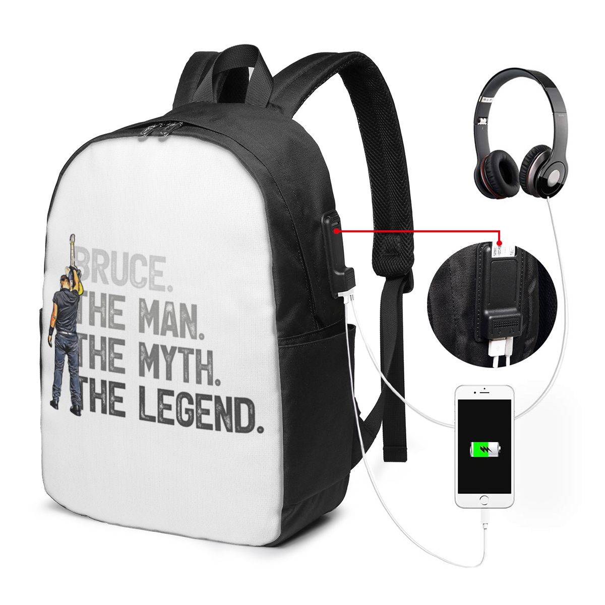 Bruce Springsteen Backpack Tra - Women Bags Laptop 评论和价格