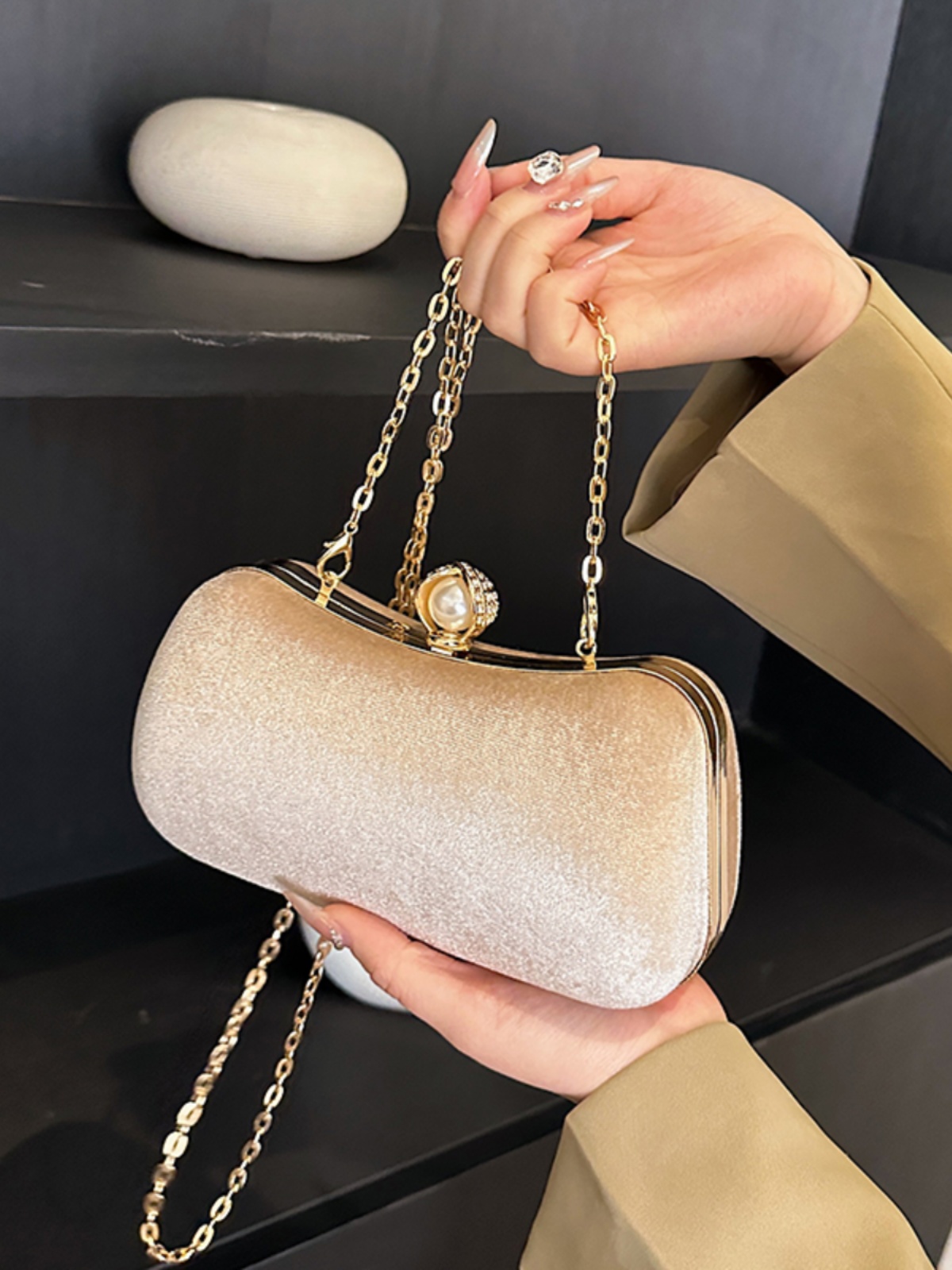 High-end Banquet Clutch Bag Fo - Mini Purse Chain 评论和价格