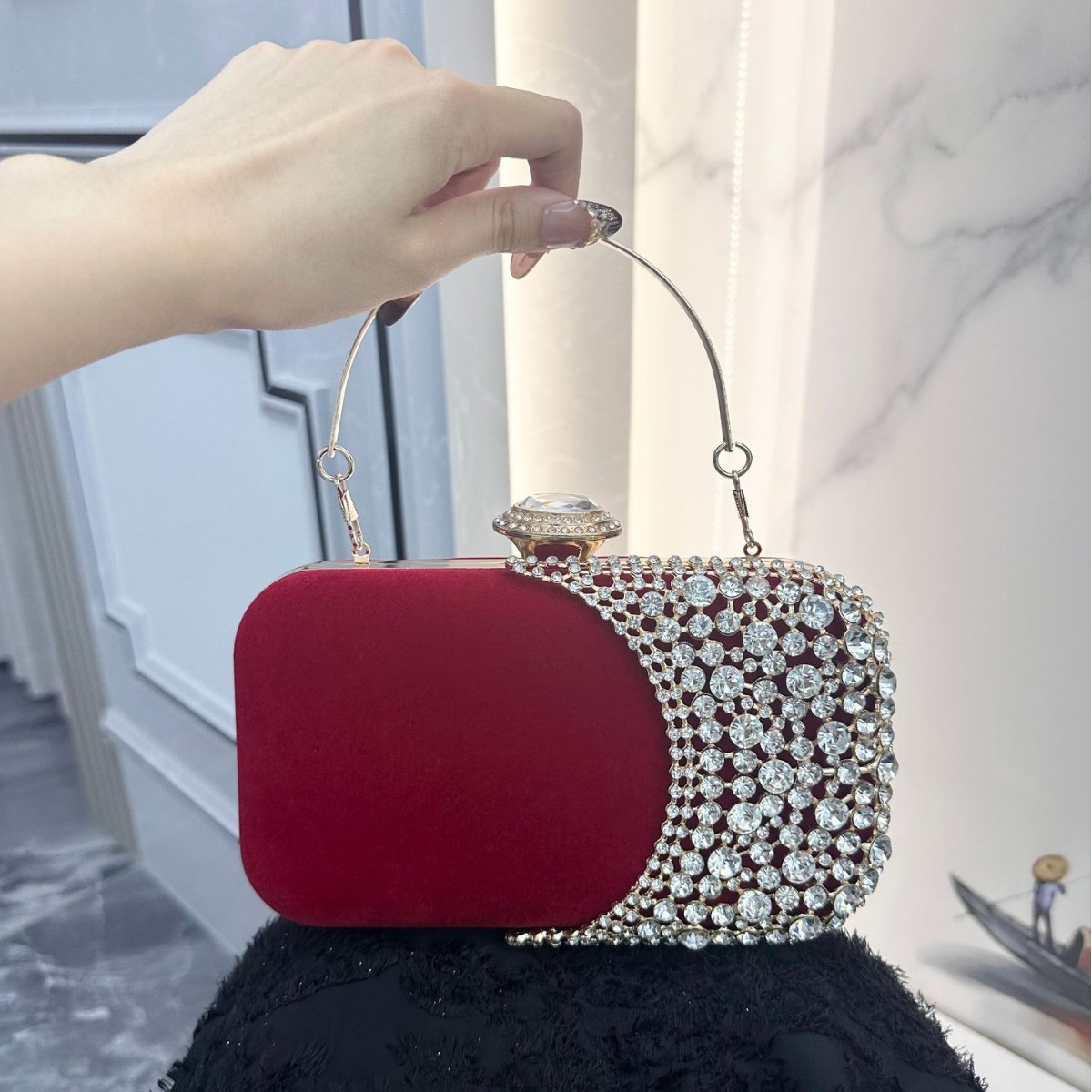 Retro Diamond Embedded Evening - Women'S Evening Bags 评论和价格