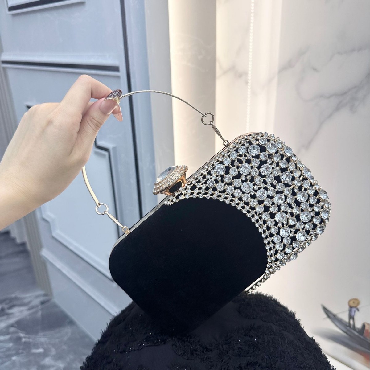 Retro Diamond Embedded Evening - Women'S Evening Bags 评论和价格