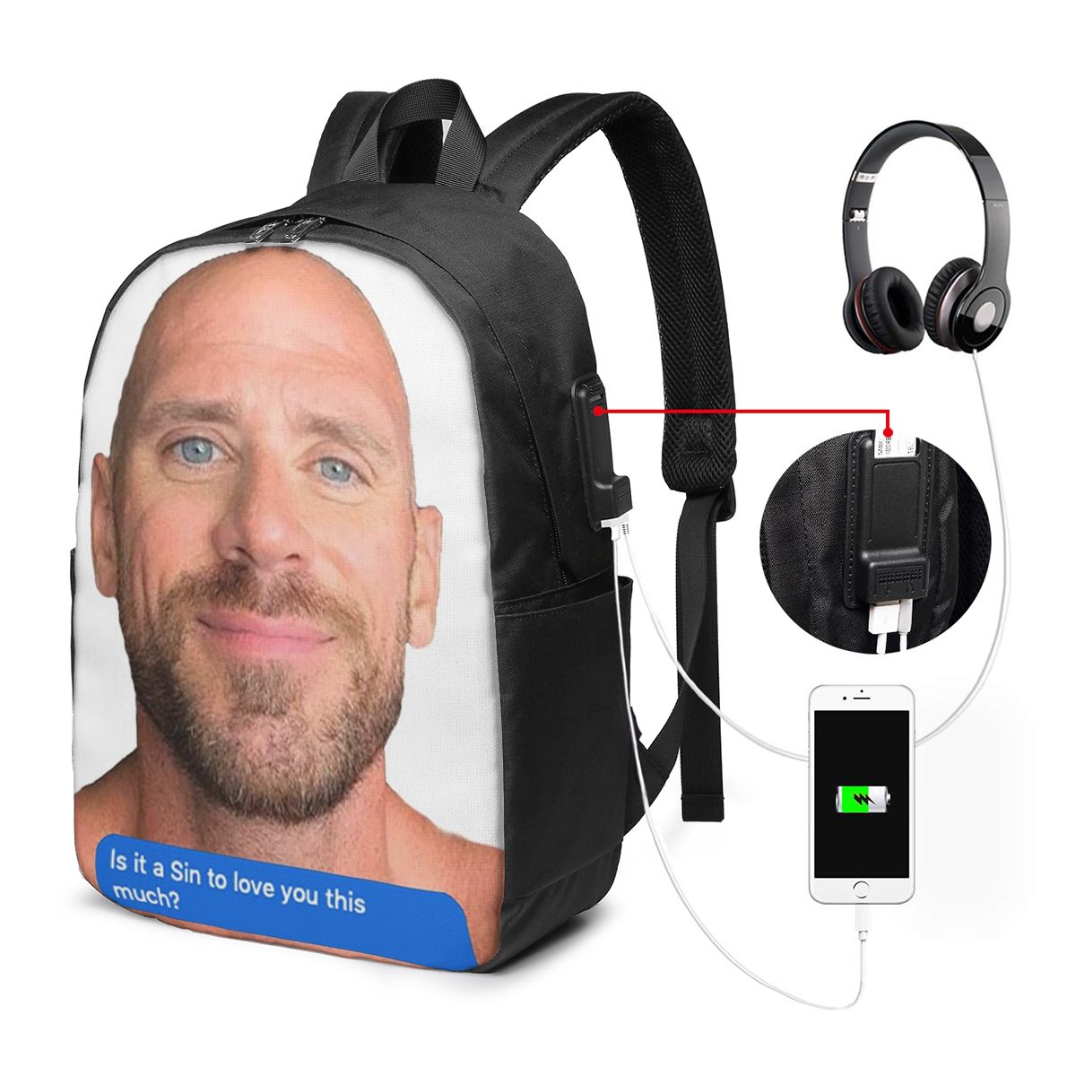 Johnny Sins Flirty Text Bubble - Women Bags Laptop 评论和价格
