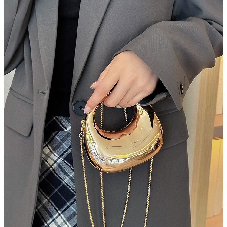 Mini Golden Evening Bag Purses - Mini Purse Chain 评论和价格