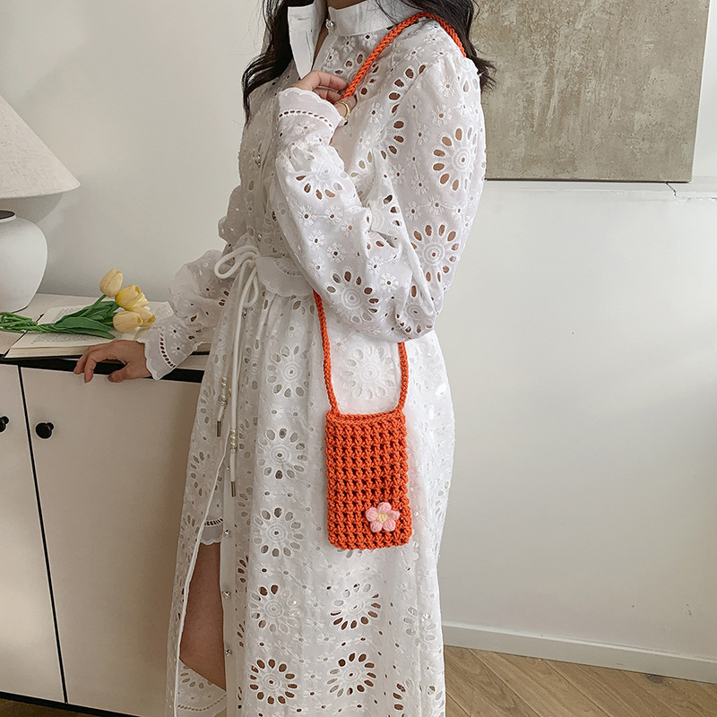 1pcs New Hollow Knitting Multi - Phone Bag Crossbody 评论和价格