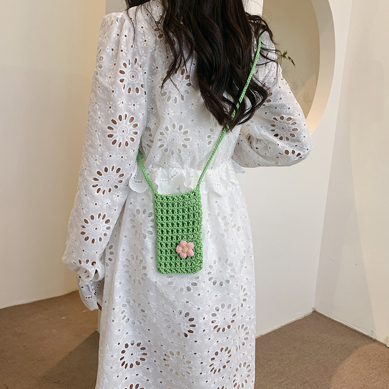 1pcs New Hollow Knitting Multi - Phone Bag Crossbody 评论和价格