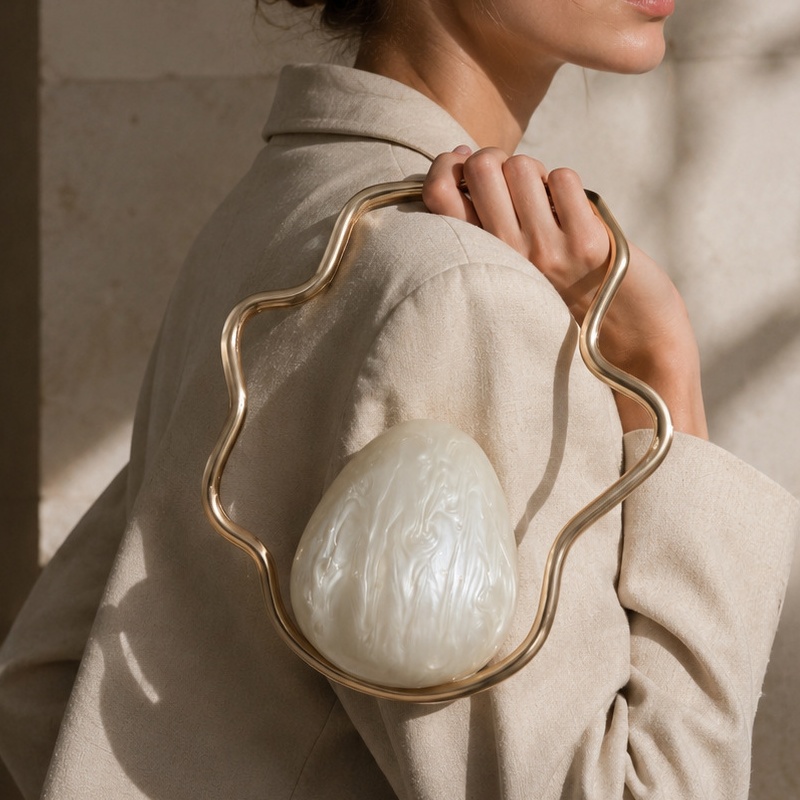 Women mini Acrylic Egg Bag Cut - Women'S Evening Bags 评论和价格