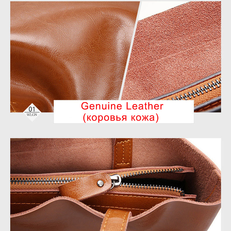 Cow Leather Bag Ladies Genuine - Women Hand Bags For Office 评论和价格