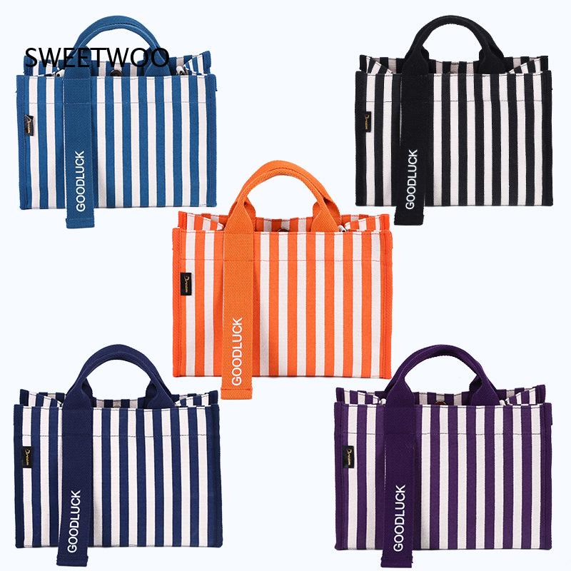 2026 Vertical Stripe Canvas Sm - Women Hand Bags For Office 评论和价格
