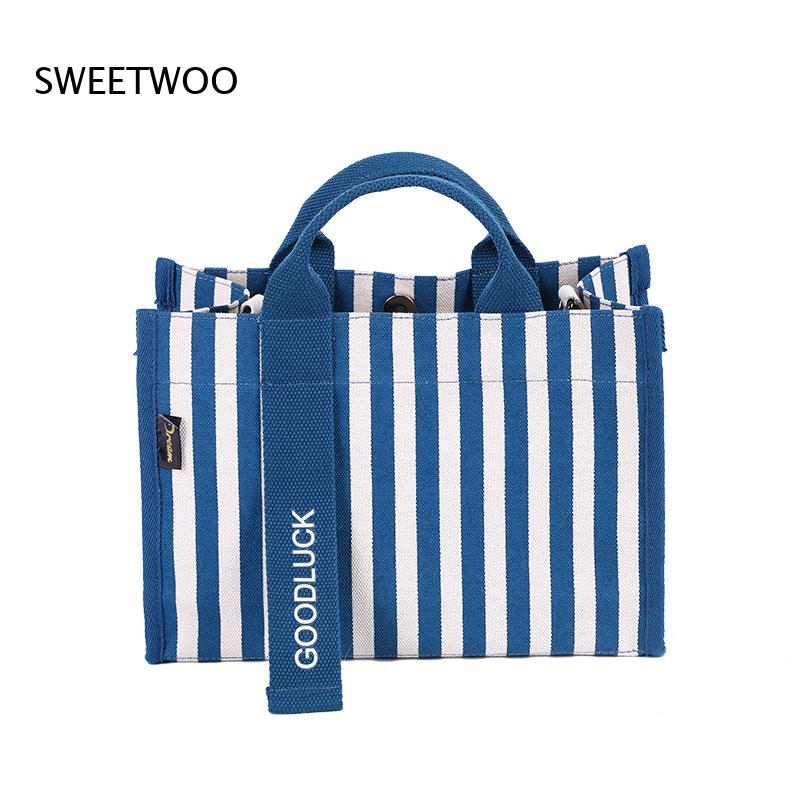 2026 Vertical Stripe Canvas Sm - Women Hand Bags For Office 评论和价格