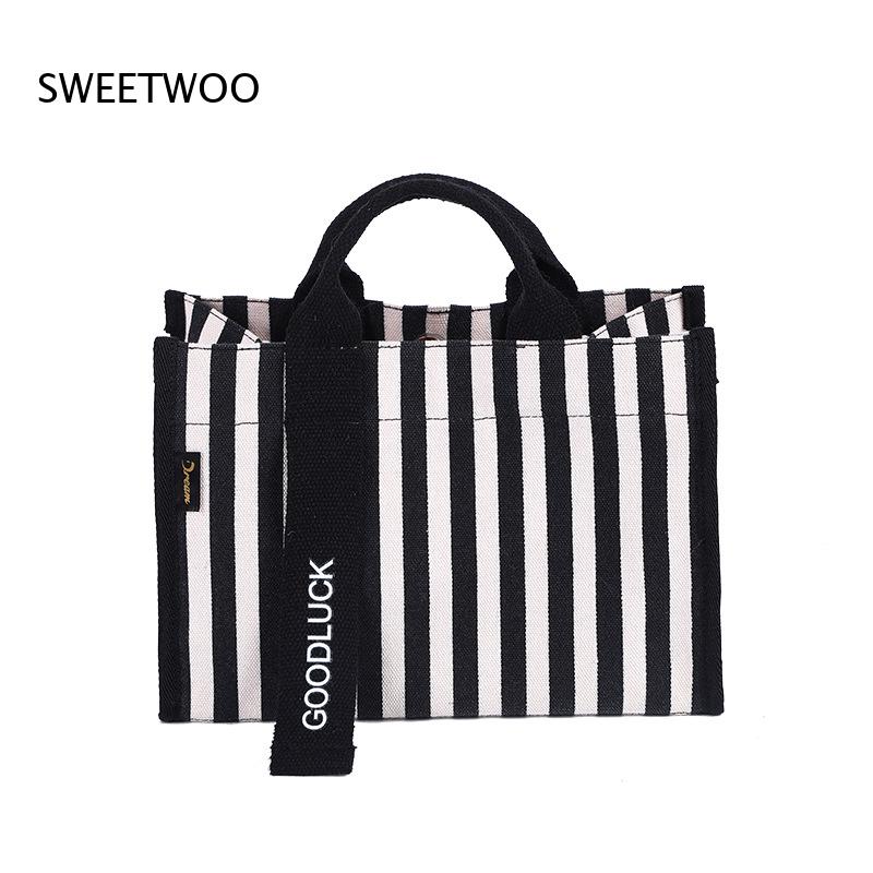 2026 Vertical Stripe Canvas Sm - Women Hand Bags For Office 评论和价格