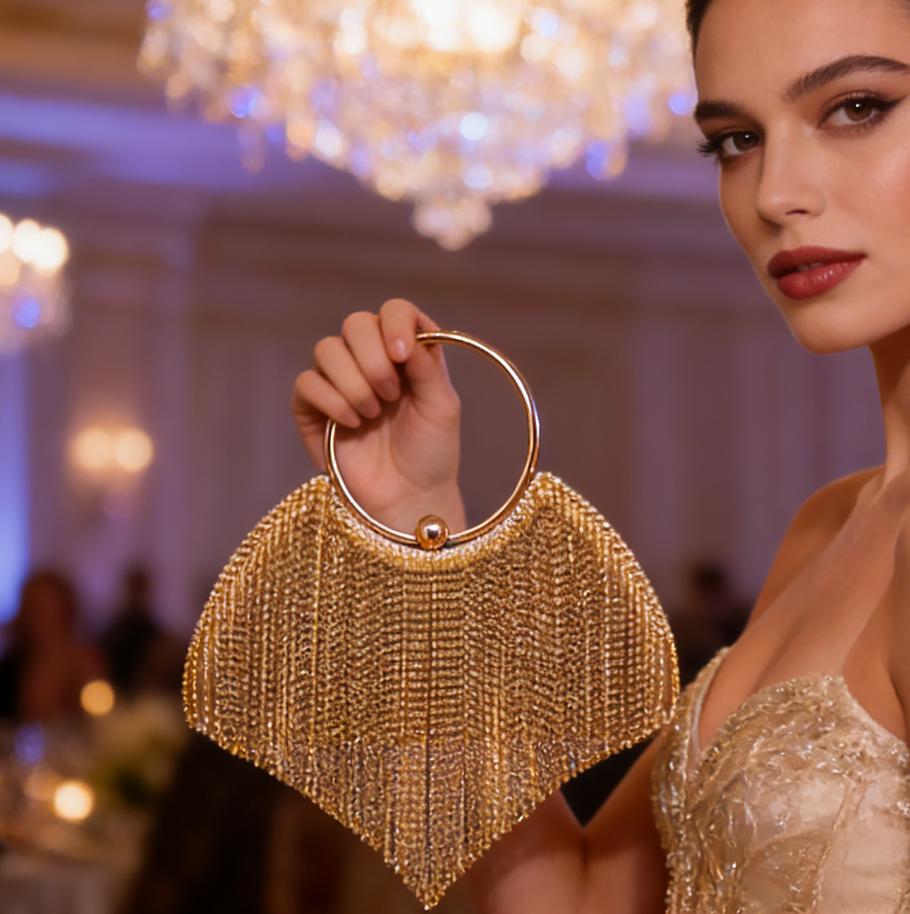 Luxury Glitter Women Clutch Ev - Women'S Evening Bags 评论和价格