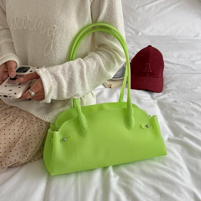 Women's PVC Solid Color Short  - Women Hand Bags For Office 评论和价格
