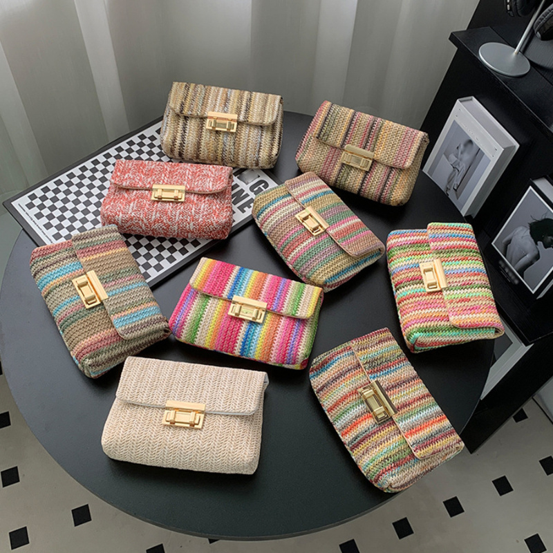 Women Summer Beach Rainbow Str - Mini Purse Chain 评论和价格