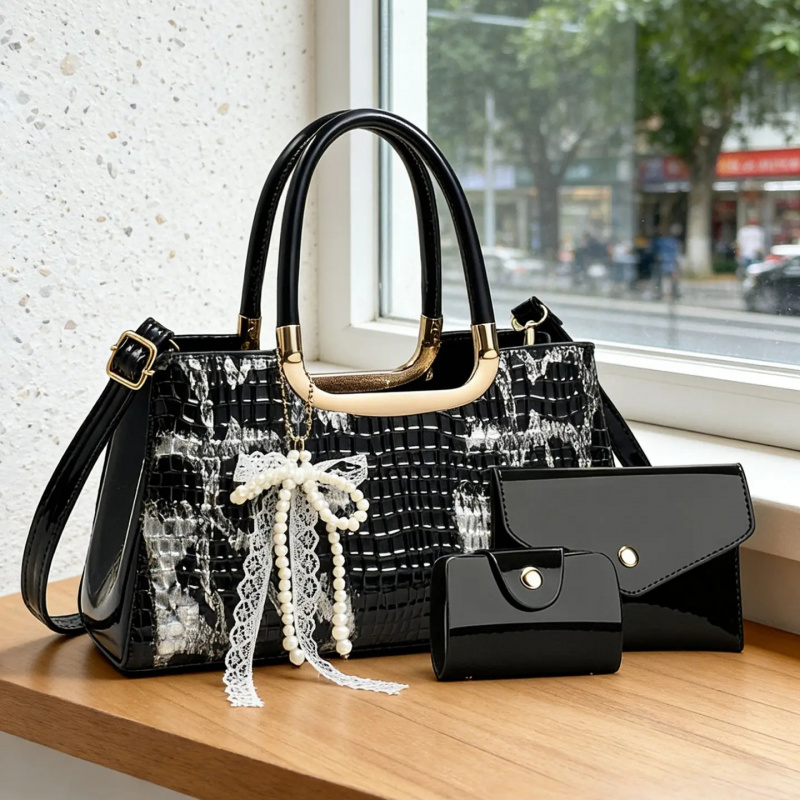 Women's Handbag Set, Crocodile - Women Bags For Party 评论和价格