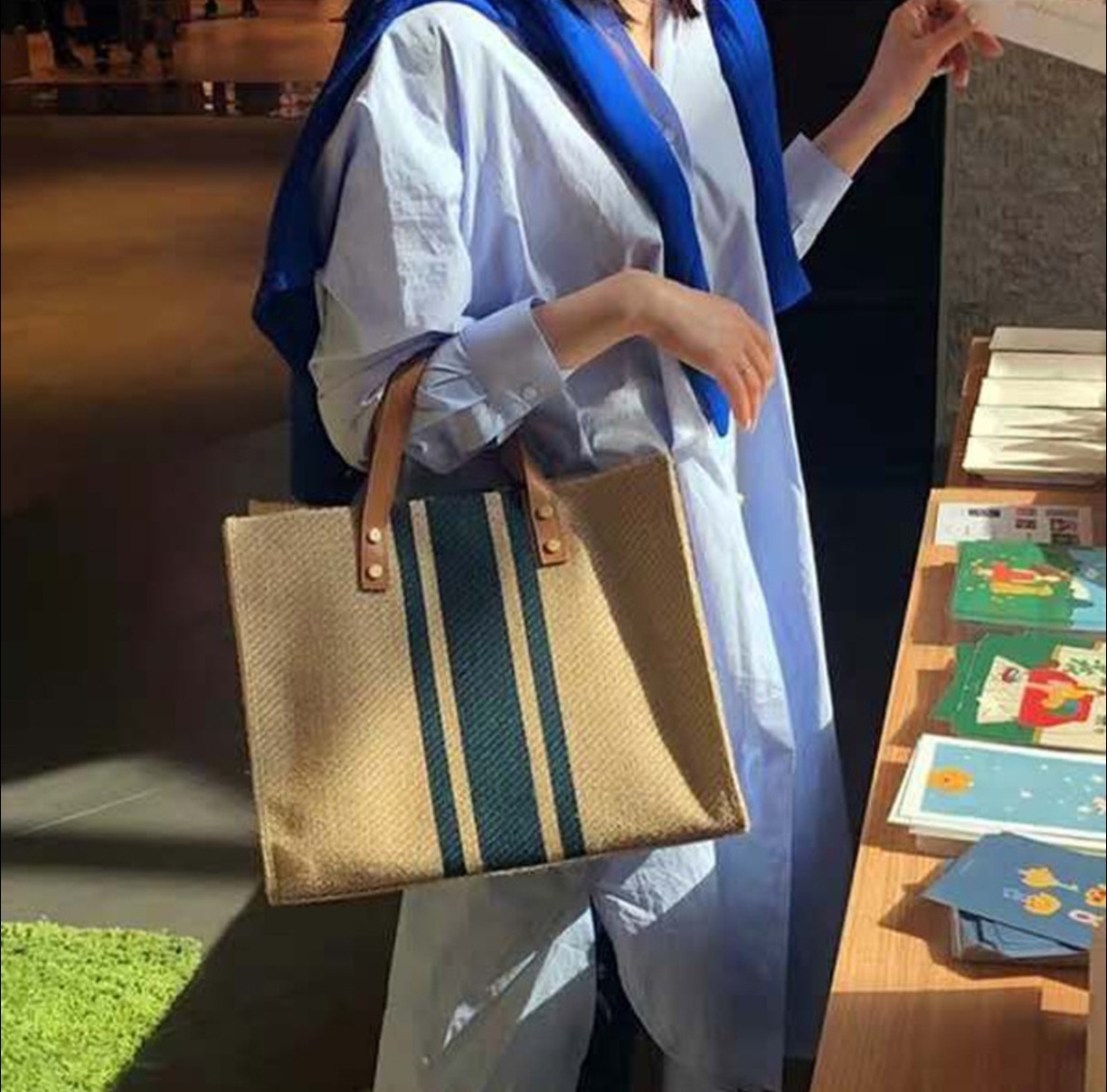 2026 New Striped Canvas Tote B - Women Hand Bags For Office 评论和价格