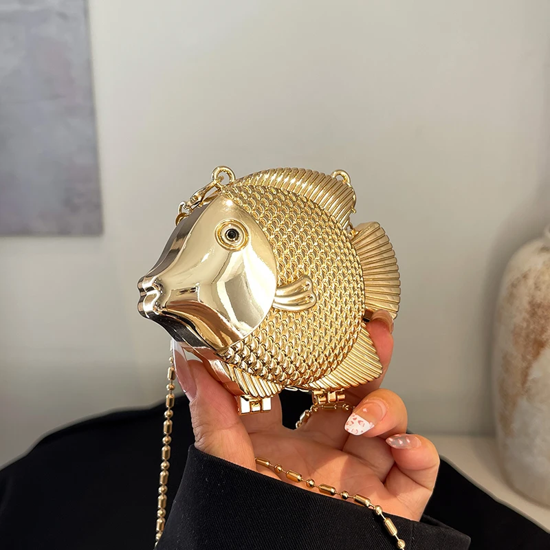 Cute Little Fish Shape Metal M - Women'S Evening Bags 评论和价格