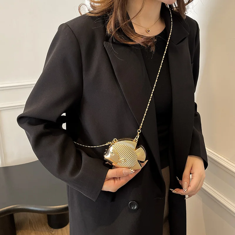 Cute Little Fish Shape Metal M - Women'S Evening Bags 评论和价格