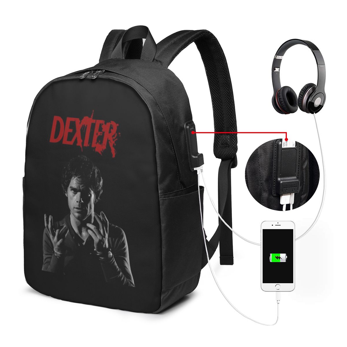 Movie Dexter Morgan Backpack T - Women Bags Laptop 评论和价格
