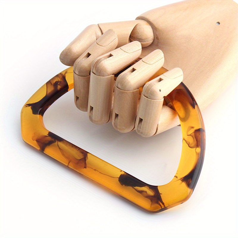 2PCS D-shaped acrylic tortoise - Tortoiseshell Bag Acrylic 评论和价格