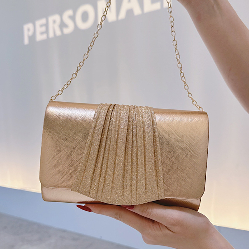 Golden Small Evening Clutch Ba - Mini Purse Chain 评论和价格