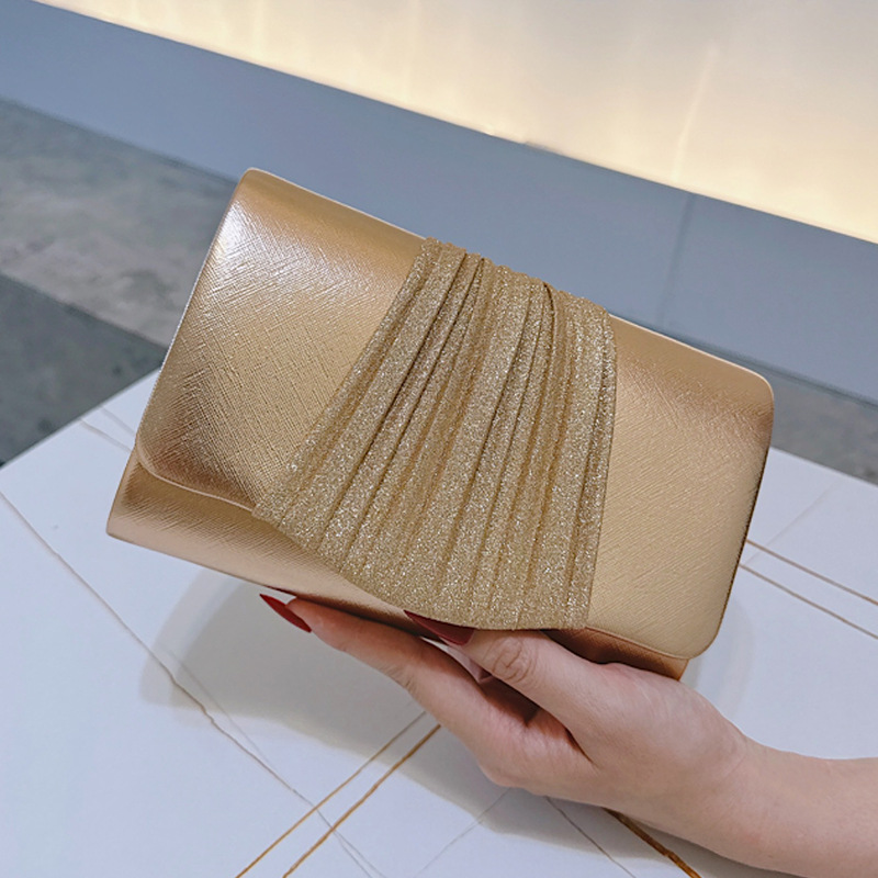 Golden Small Evening Clutch Ba - Mini Purse Chain 评论和价格