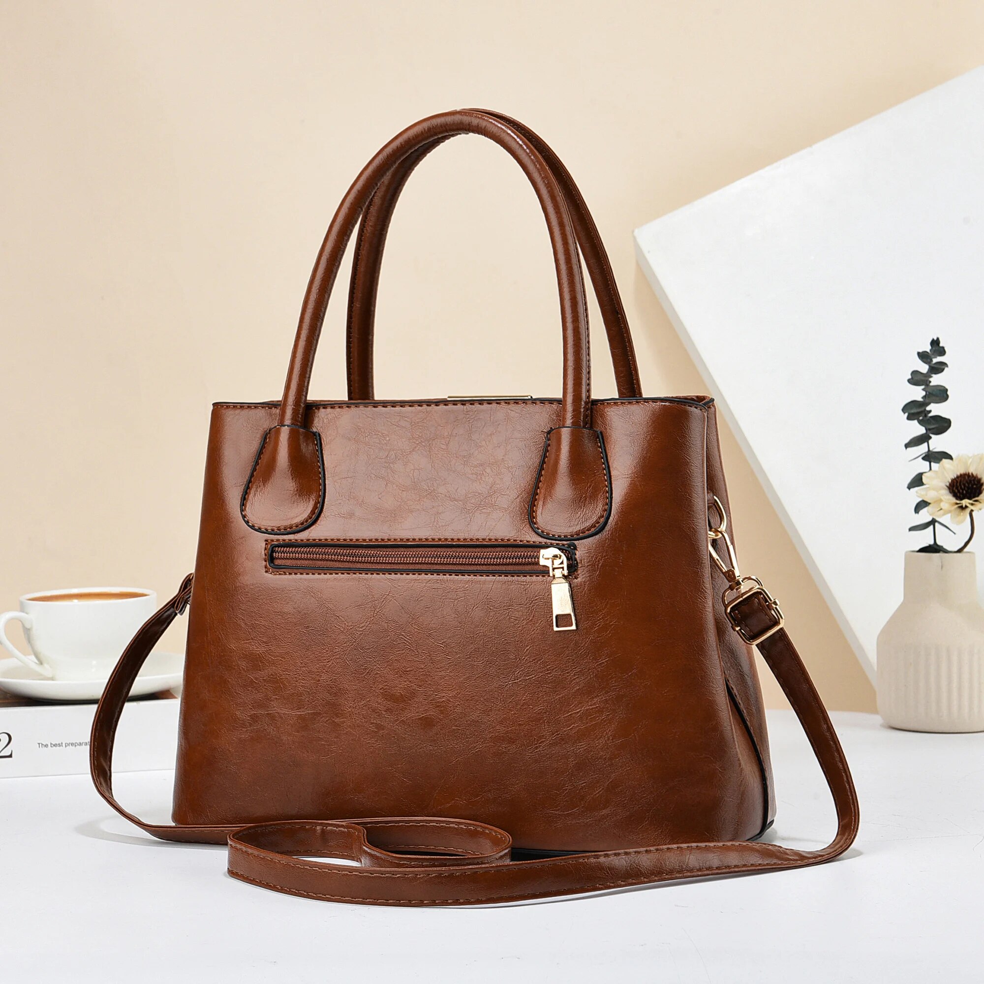 Retro Solid Color Handbags For - Women Hand Bags For Office 评论和价格