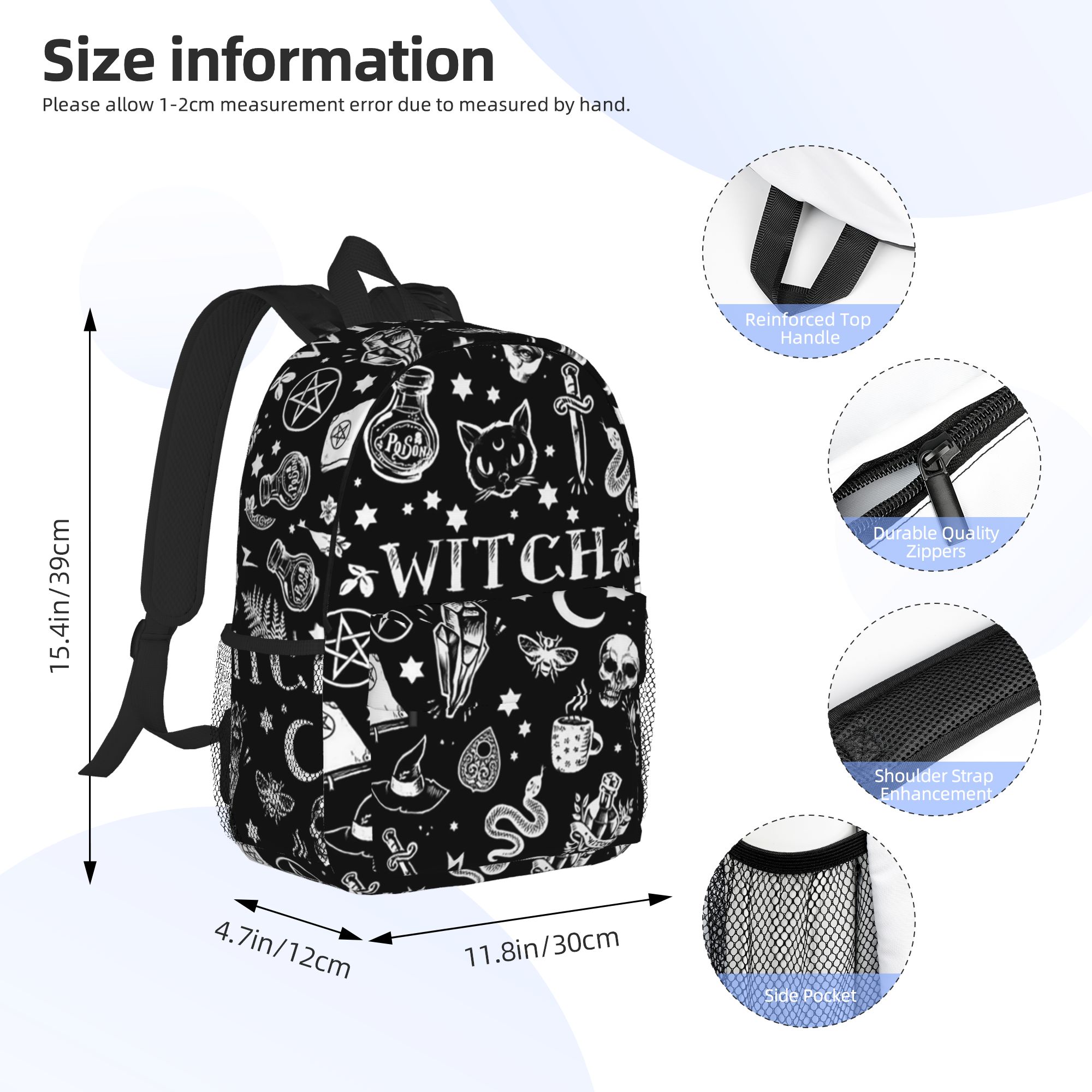 Skull Cat Moon Gothic Design B - Women Bags Designer Sale 评论和价格