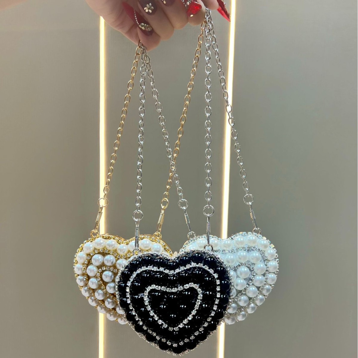 Luxury Rhinestone Crystal Clut - Mini Purse Chain 评论和价格