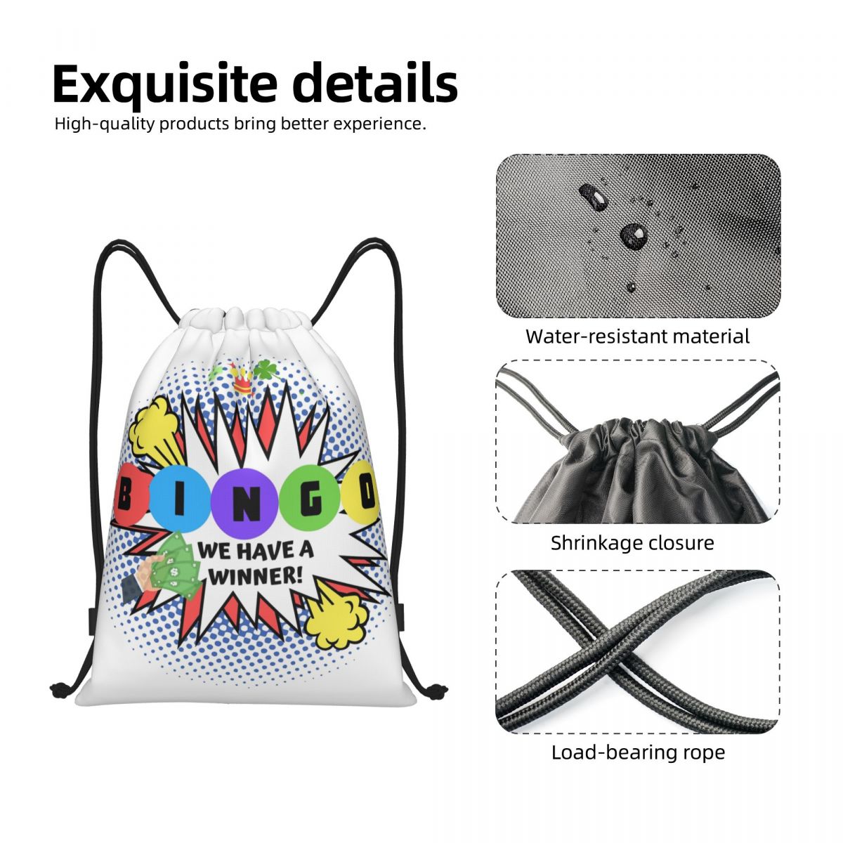 Bingo We Have A Winner Drawstr - Women Bags Winners 评论和价格